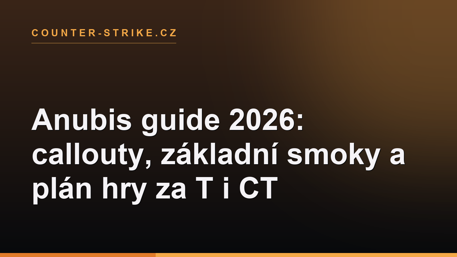 Anubis guide 2026: callouty, základní smoky a plán hry za T i CT